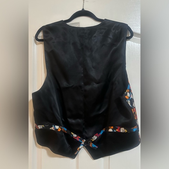 Vintage Men’s Mickey INC‎ 100% Silk Vest Mickey Goofy Donald. Size S/M. - Picture 7 of 8
